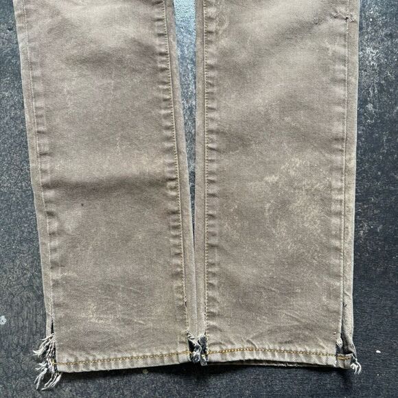 Levi’s Men’s Thrashed Jeans Brown/Gold Color Size 30x28.5 Grunge Style Ripped - Picture 15 of 16